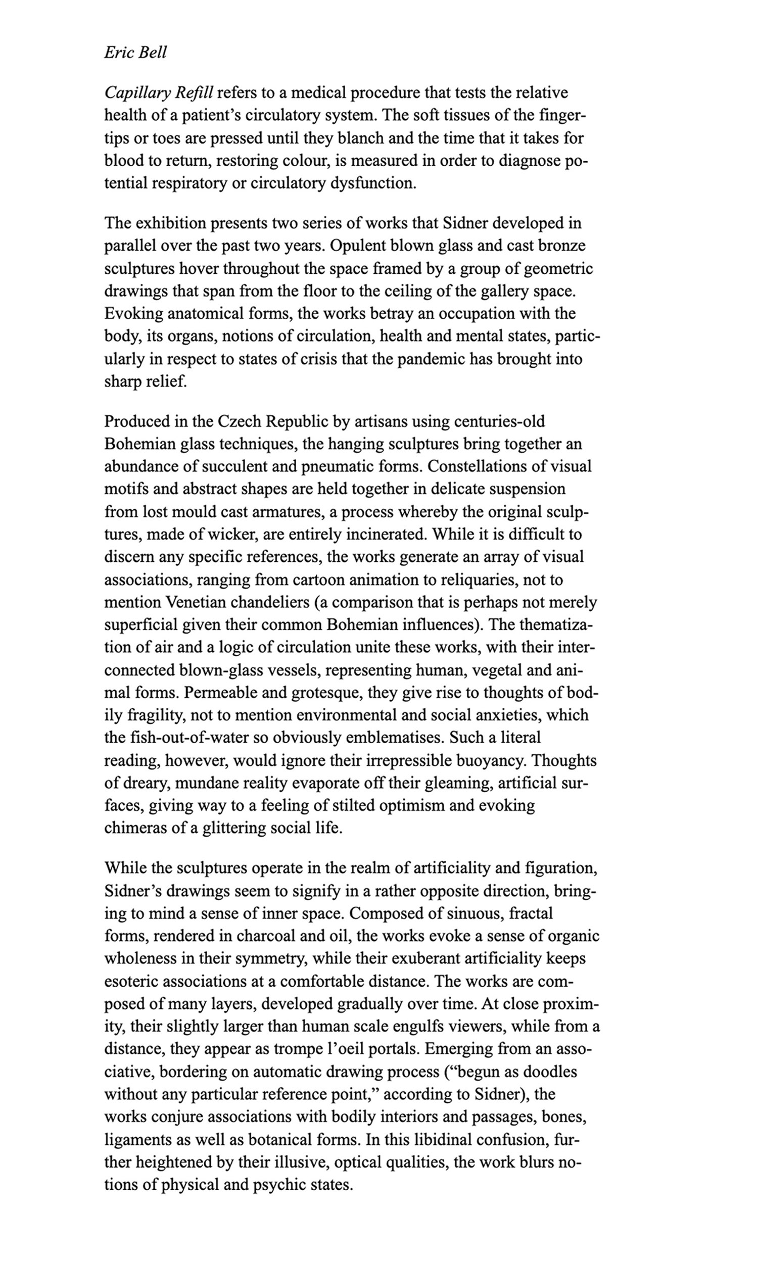 Eric Sidner - Capillary Refill